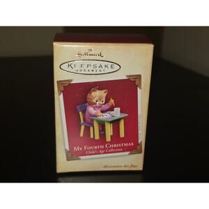 Vintage 2004 Hallmark Ornament “My Fourth Christmas” Childs Age Collection C130s